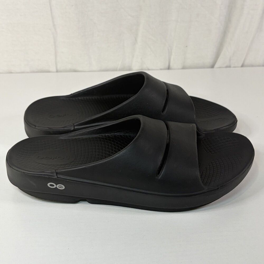 OOFOS-OOahh Recovery Slide Sandal Women's Size 9 Men Size 7 Black
